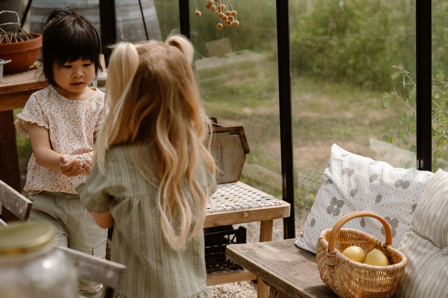 Camelfarbene DAILY7 T-shirt T-SHIRT STRUCTURE MILLE FLEUR - large