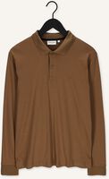 Braune CALVIN KLEIN Polo-Shirt SMOOTH COTTON SLIM LS POLO Braune CALVIN KLEIN Polo-Shirt SMOOTH COTTON SLIM LS POLO - medium
