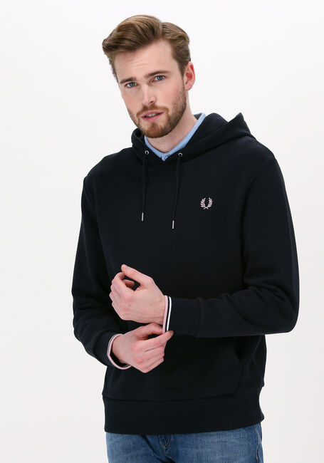 Dunkelblau FRED PERRY Pullover & Cardigans TIPPED HOODED SWEATSHIRT - large