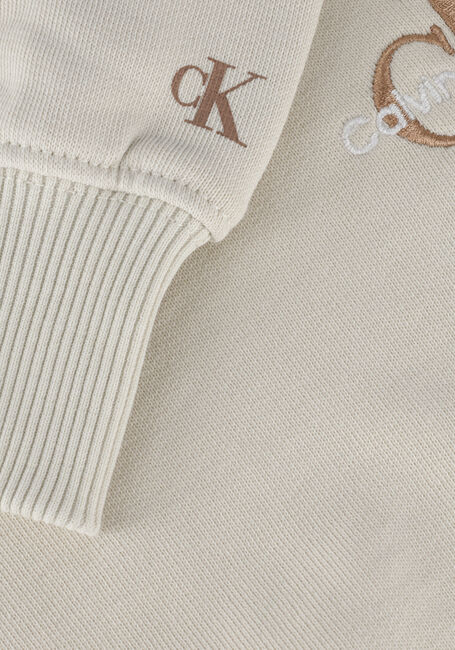 Beige CALVIN KLEIN Sweatshirt MONOGRAM OFF PLACED SWEATSHIRT - large