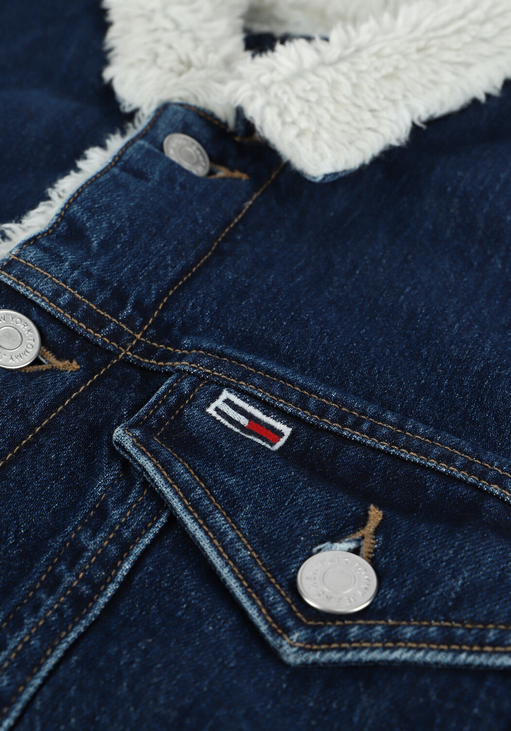 Blaue TOMMY JEANS Jeansjacke RGLR SHERPA TRKR JCKT BE551 DB - large