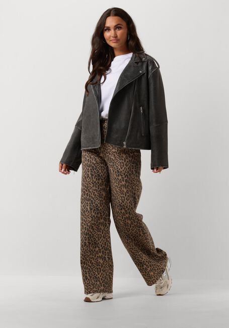 Braune OBJECT Wide jeans OBJSENI MOJI HW JEANS - large