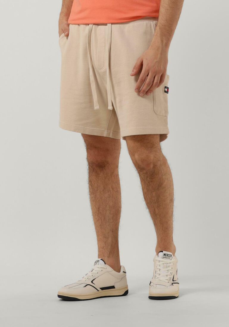 beige tommy jeans kurze hose tjm xs badge cargo beach short