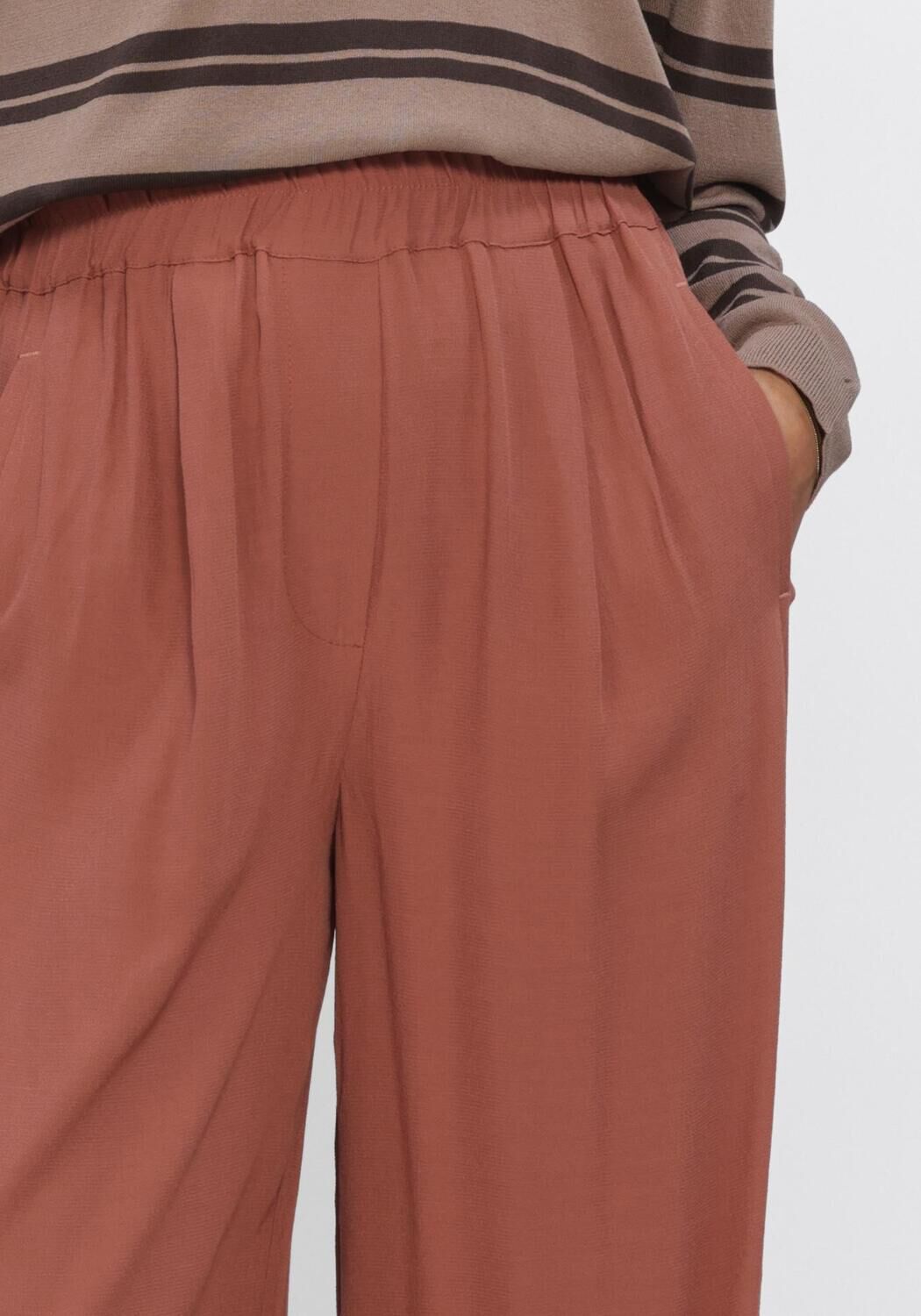 Beige BY-BAR Hosen BENJI VISCOSE PANTS - large