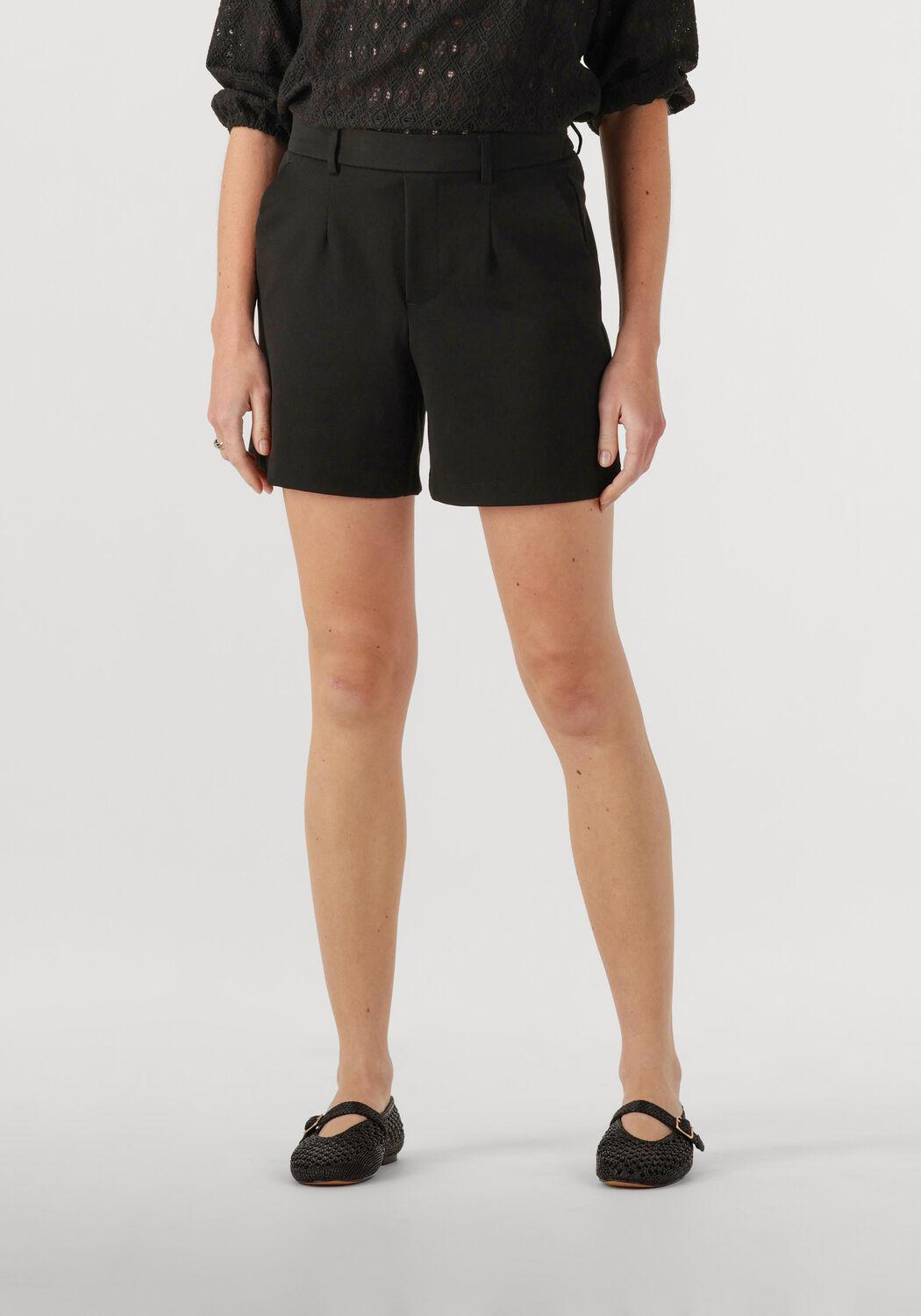 Schwarze OBJECT Kurze Hose OBJLISA MW RE SHORTS - large