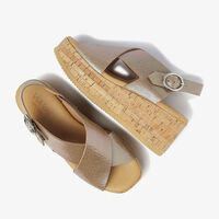 Braune VIA VAI Flache Sandalen SISSEL RAISE - medium