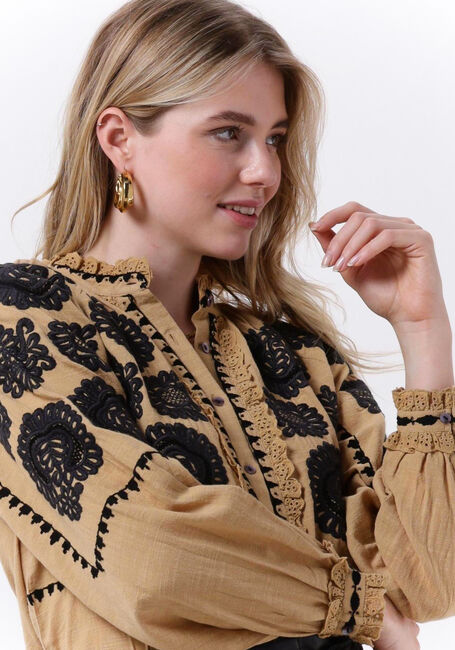Camelfarbene ANTIK BATIK Blusen TOBBY BLOUSE - large