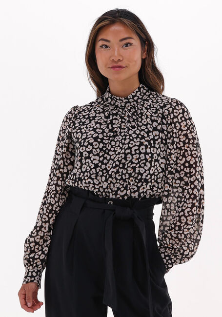 Braune OBJECT Blusen MILA L/S HIGH NECK TOP - large