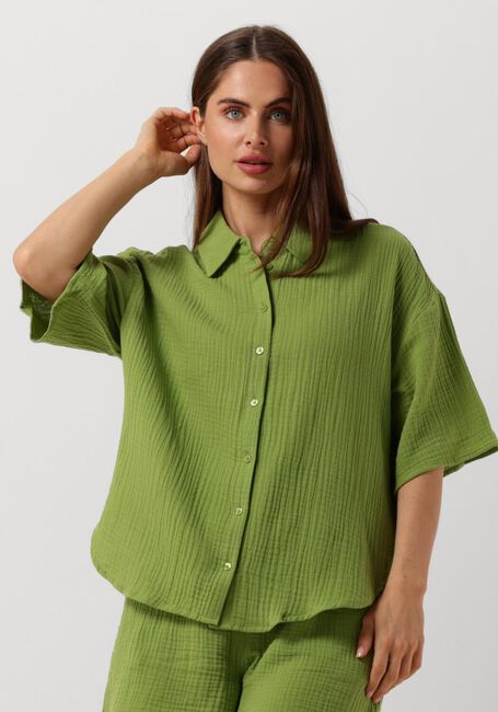 Grüne OBJECT Blusen OBJCARINA 2/4 SHIRT REP - large