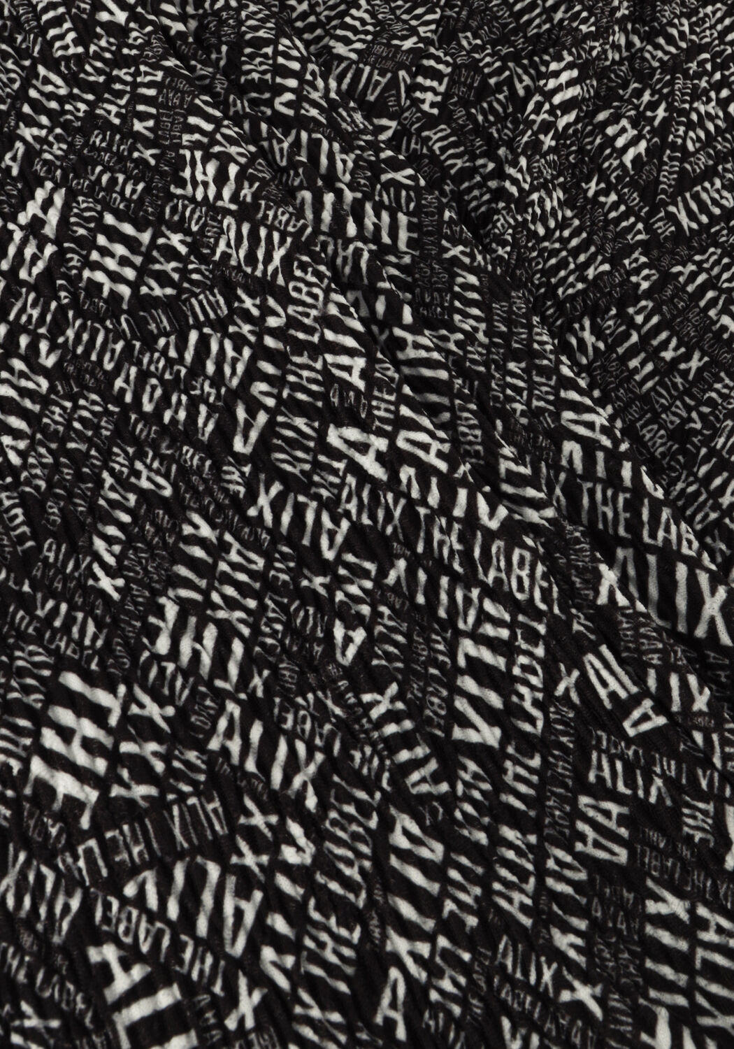 Schwarze ALIX THE LABEL Schlaghose LADIES WOVEN CRINKLE TEXT PANTS - large
