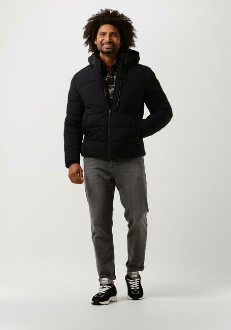 Schwarze CAST IRON Wattierte Jack SHORT JACKET TECHSTRETCH BRAWLER - large