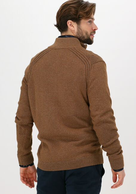 Beige VANGUARD Pullover HALF ZIP COLLAR COTTON GRINDLE - large