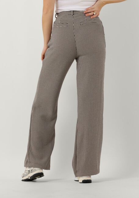 Braune COLOURFUL REBEL Hose RUS JACQUARD DOGTOOTH STRAIGHT PANTS - large