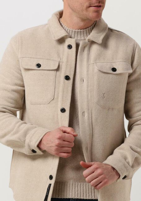 Beige BUTCHER OF BLUE Overshirt OSAKA WOOL OVERSHIRT - large