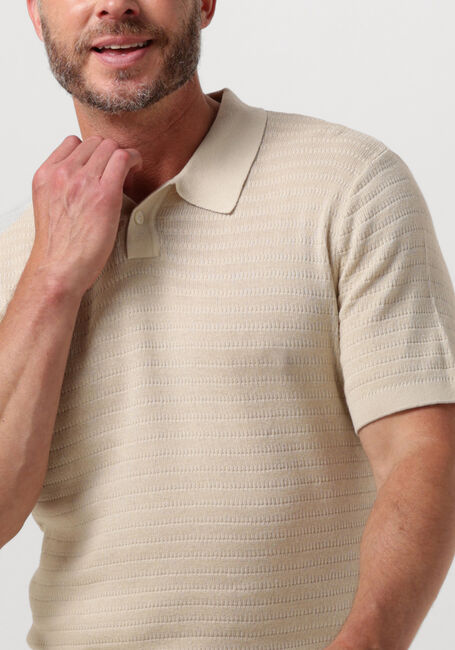 Sand SELECTED HOMME Polo-Shirt SLHOWEN SS KNIT POLO B - large