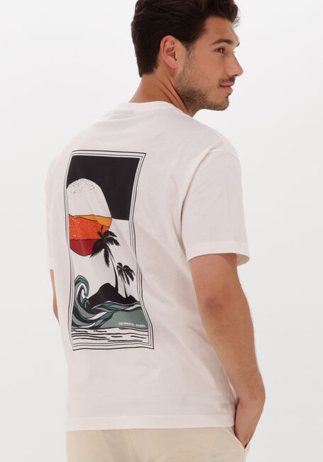 Nicht-gerade weiss COLOURFUL REBEL T-shirt SUNSET BACK PRINT BASIC TEE - large