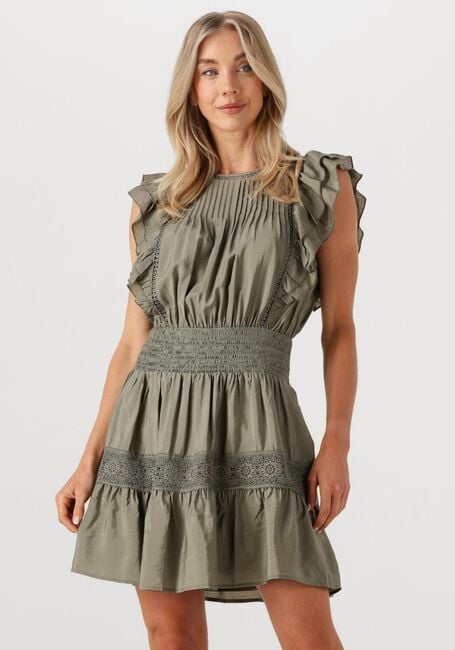 Khaki CO'COUTURE Minikleid CALLUMCC FRILL PINTUCK DRESS - large