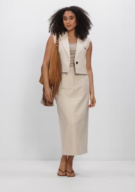 Beige CO'COUTURE Tops & T-shirts LEENACC LINEN VEST - large