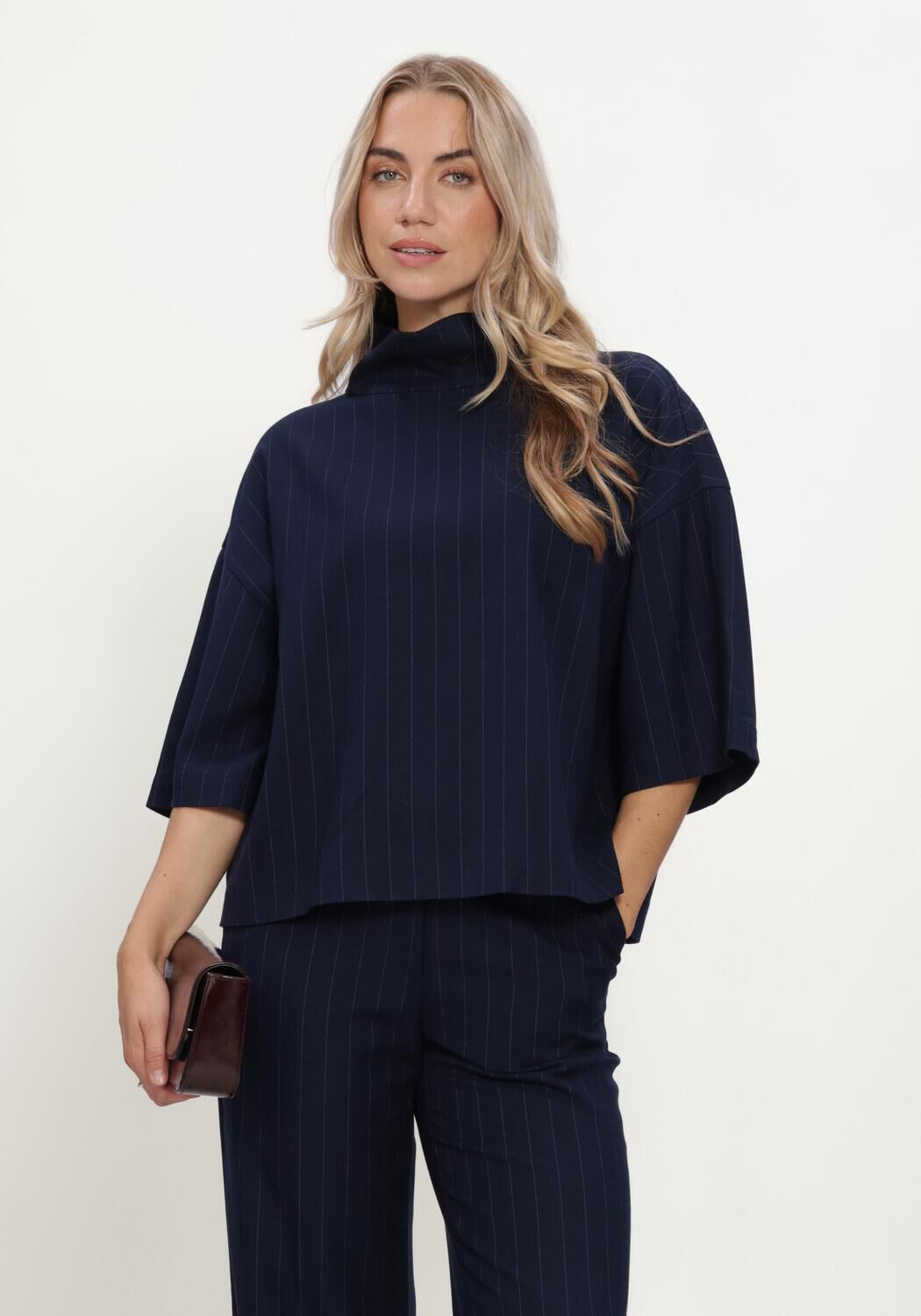 Dunkelblau CO'COUTURE Pullover GABIECC PIN FUNNEL NECK BLOUSE - large