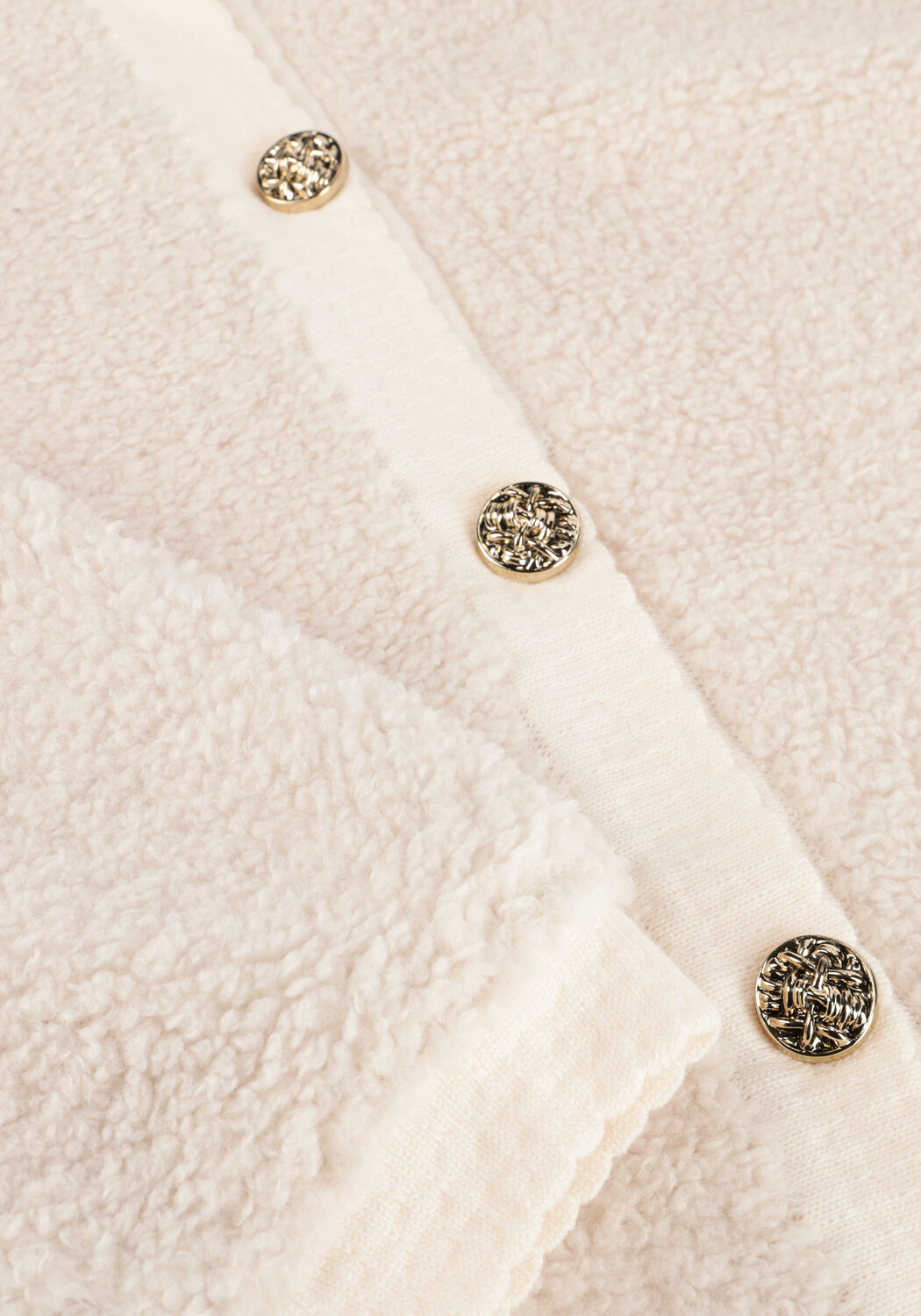 Ecru NEO NOIR Strickjacke LIMO FLUFFY KNIT CARDIGAN - large