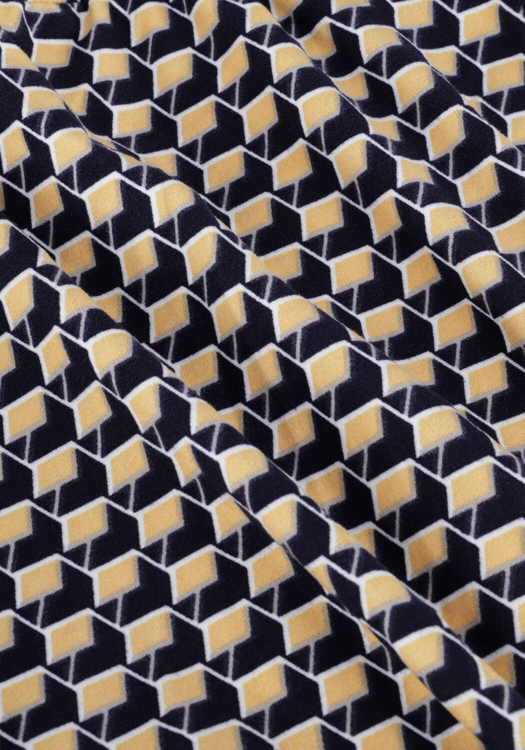 Gelbe COLOURFUL REBEL Schlaghose RETRO GEO PEACHED FLARE - large