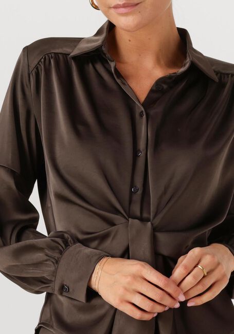 Braune NEO NOIR Blusen NAJA SATIN SHIRT - large