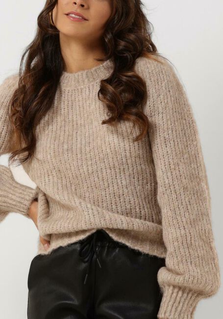 Beige NEO NOIR Pullover MARTINA FLUFFY KNIT BLOUSE - large