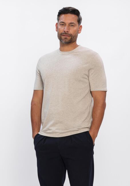 Beige PROFUOMO T-shirt T-SHIRT CREW NECK SS AERO EASE - large