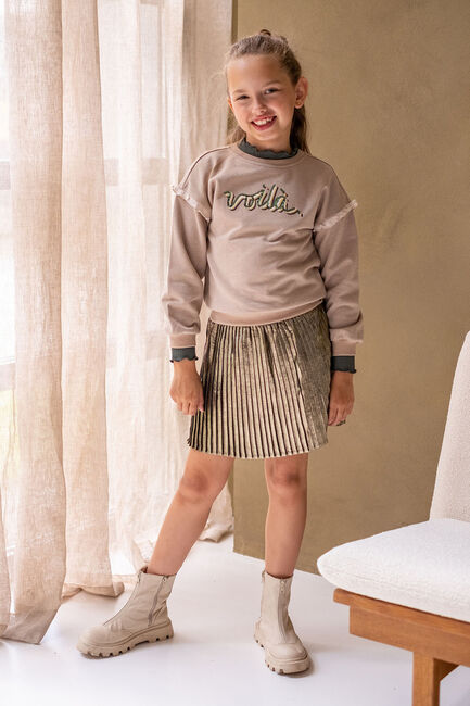 Graue LIKE FLO Sweatshirt DANEE SWEATER WITH RUFFLES - large