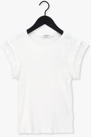 Weiße NA-KD Top FRILL RIBBED JERSEY TOP