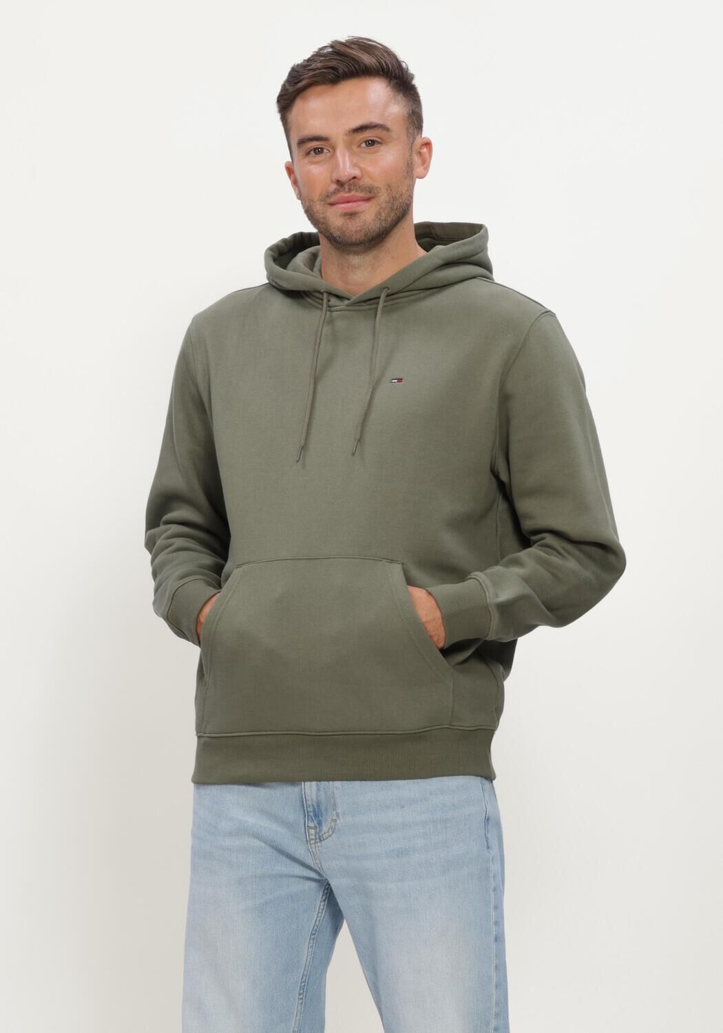 Olive TOMMY JEANS Sweatshirt TJM REG S FLAG HOODIE EXT - large