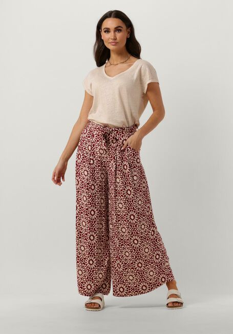 Bordeaux BY-BAR Weite Hose WANDA SUNFLOWER PANTS - large