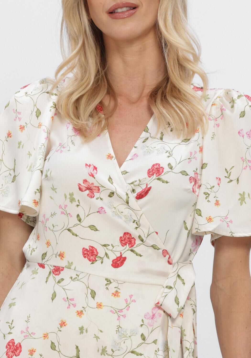 Mehrfarbige/Bunte Y.A.S. Midikleid YASTHEA 2/4 MIDI WRAP DRESS S. - large