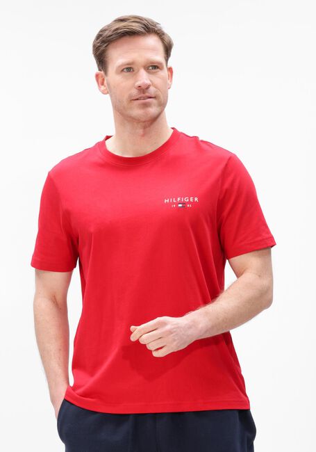Rote TOMMY HILFIGER T-shirt BRAND LOVE SMALL HILFIGER TEE - large