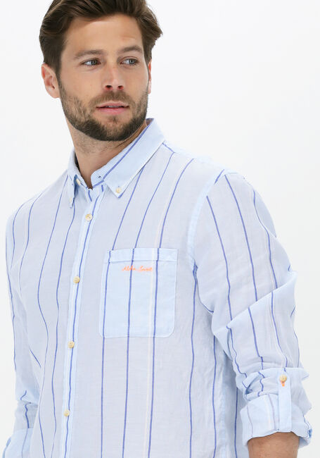 Blaue SCOTCH & SODA Casual-Oberhemd REGULAR FIT - YARN DYED COTTON-LINEN BLEND SHIRT - large