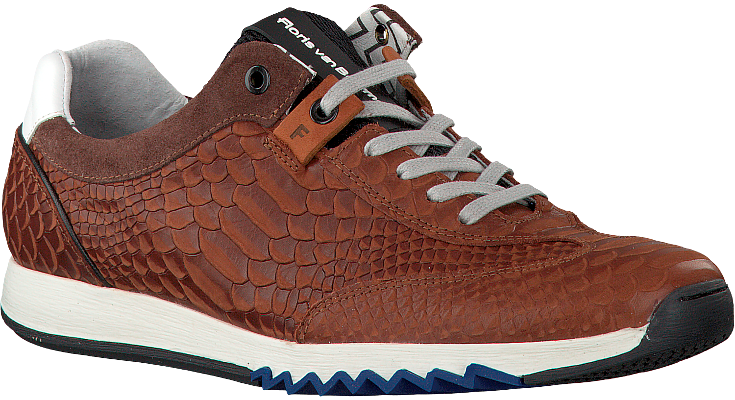 Cognacfarbene FLORIS VAN BOMMEL Sneaker 16219 | Omoda