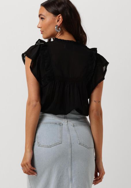 Schwarze NEO NOIR Blusen JAYLA S VOILE TOP - large