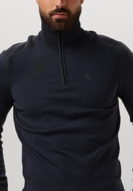 Blaue CAST IRON Pullover HALF ZIP COLLAR ESSENTIAL COTTON STRETCH - large