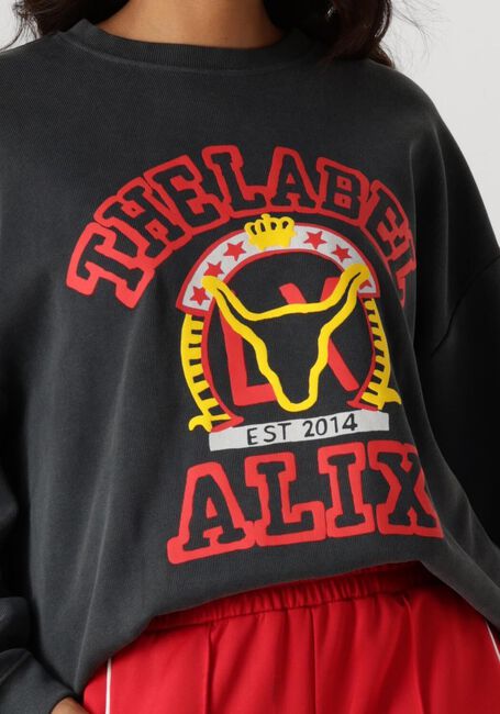 Schwarze ALIX THE LABEL Sweatshirt LADIES KNITTED VINTAGE PAINT SWEATER - large