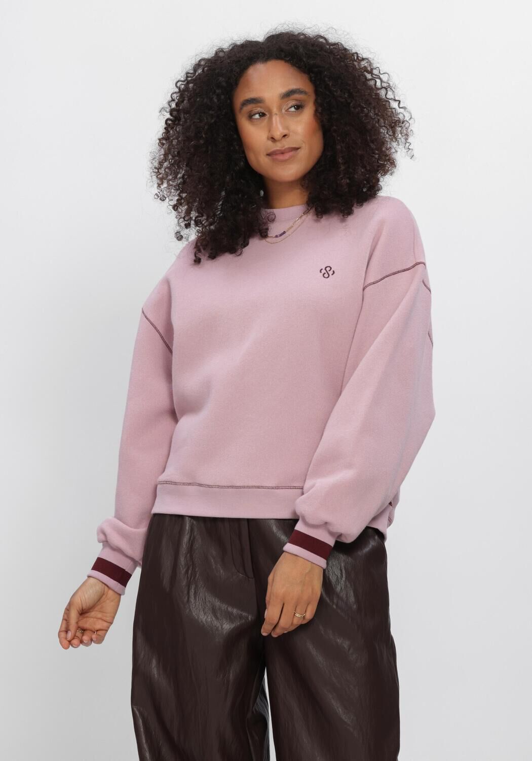 Hell-Pink SUMMUM Sweatshirt SOFT BALLOON SWEATSHIRT - large
