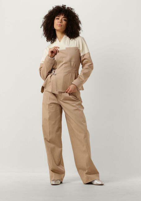 Beige VANILIA Lange Hosen FOLDED TWILL - large