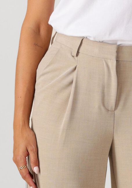 Beige OBJECT Hose OBJIVY HW WIDE PANT - large