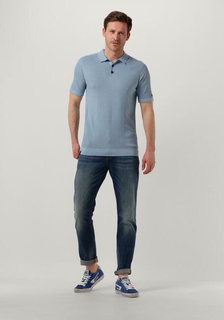 Hellblau CAST IRON Polo-Shirt SHORT SLEEVE POLO COTTON MODAL - large