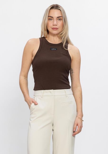 Braune HAUTE L'AMITI&Eacute; Top RIB BADGE TANK - large