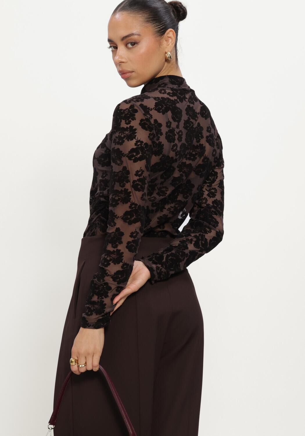 Braune MSCH COPENHAGEN Top MSCHISA ILLENORA M TOP AOP - large