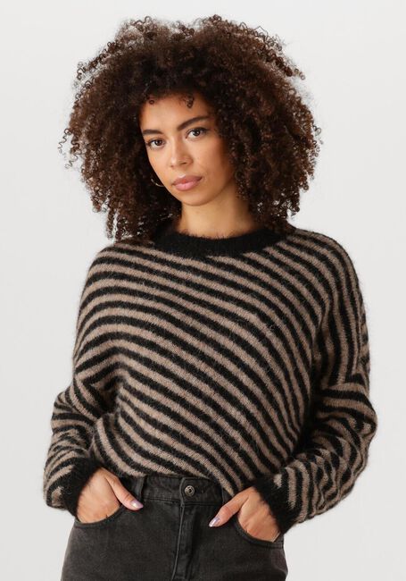 Schwarze BY-BAR Pullover DIAGONAL NATURAL PULLOVER - large