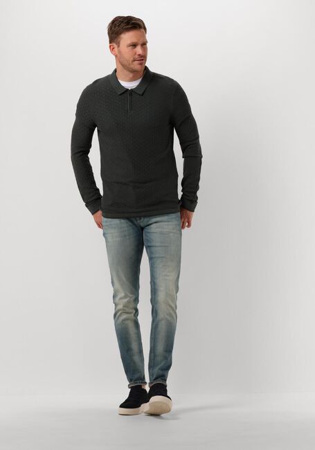 Grüne CAST IRON Polo-Shirt LONG SLEEVE POLO COTTON MODAL - large