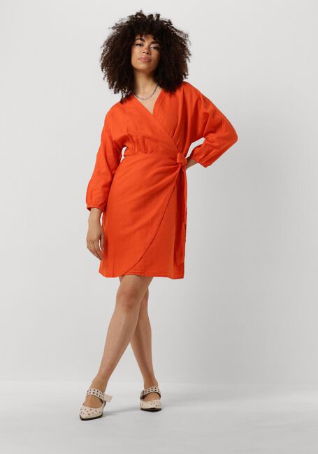 Orangene MSCH COPENHAGEN Minikleid MSCHMIRILLA 3/4 WRAP DRESS - large