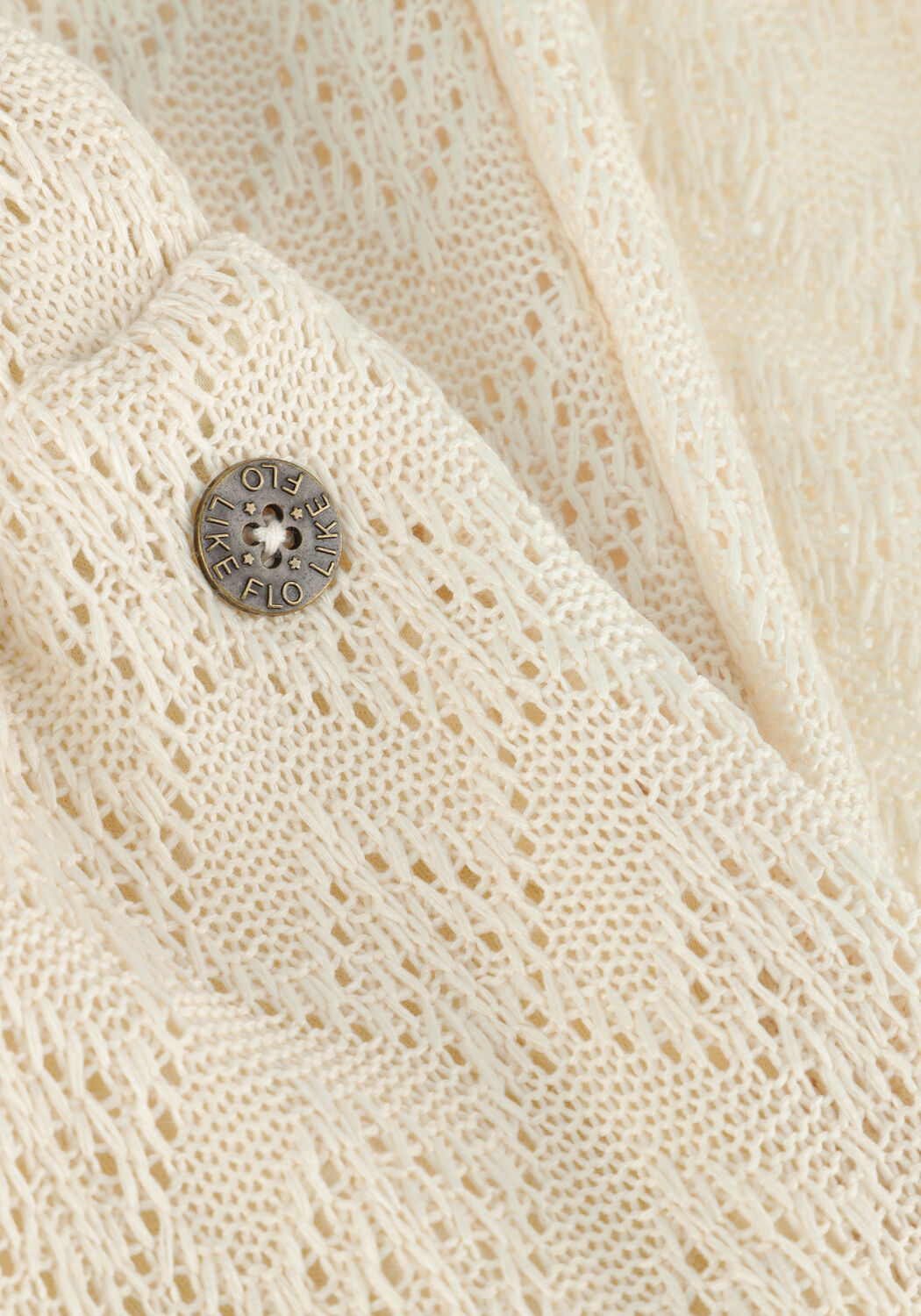 Ecru LIKE FLO Hose FLO GIRLS CROCHET PANTS - large