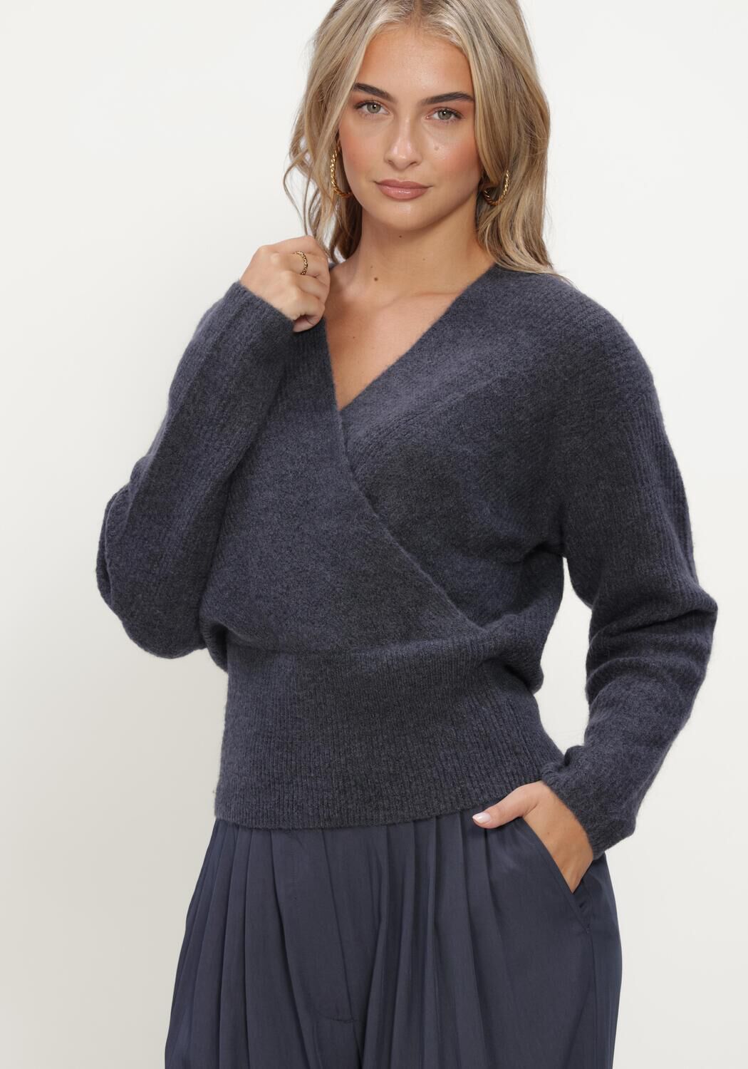 Dunkelgrau MSCH COPENHAGEN Pullover MSCHBONDIE HOPE V PULLOVER - large